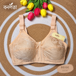 Elegant Comfort Lace Bra – Beige color